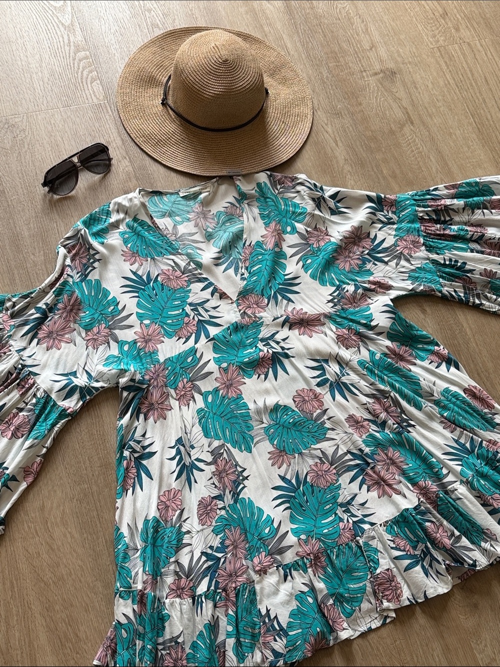 Label of Love Tropical Swimsuit Coverup